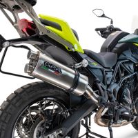 Egzoz ile uyumlu Benelli Trk 702 X 2023-2024, Dual Inox, Egzoz yasal, onaylı, çıkarılabilir db killer ve bağlantı borulu susturucu 