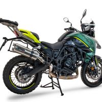 Egzoz ile uyumlu Benelli Trk 702 X 2023-2024, Dual Inox, Egzoz yasal, onaylı, çıkarılabilir db killer ve bağlantı borulu susturucu 