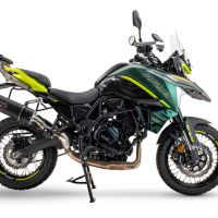 Egzoz ile uyumlu Benelli Trk 702 X 2023-2024, Furore Nero, Egzoz yasal, onaylı, çıkarılabilir db killer ve bağlantı borulu susturucu 