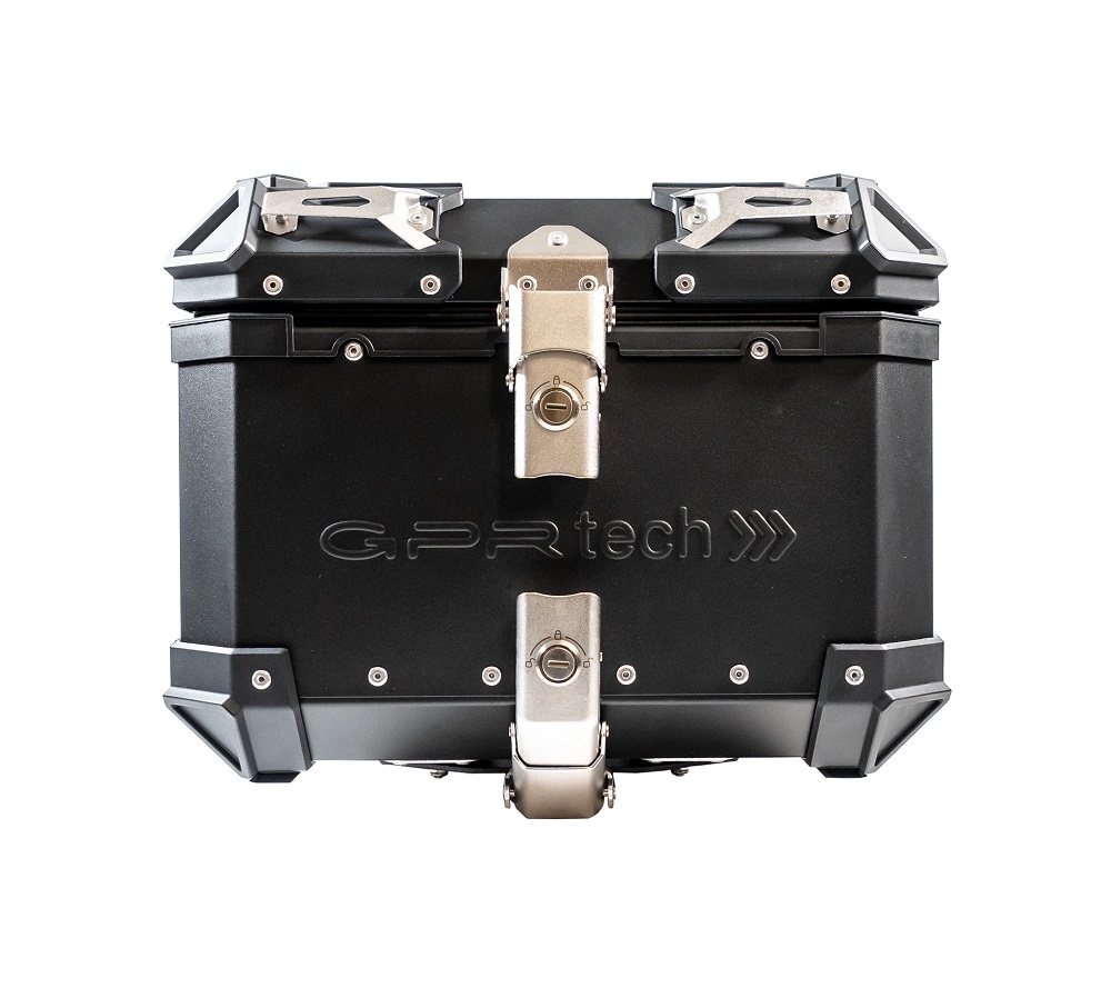 GPR TECH TOP CASE ALPI-TECH 26 LT. BLACK Top case in aluminum,including soft backrest, black color with universal plate  Capacity 26 LT.