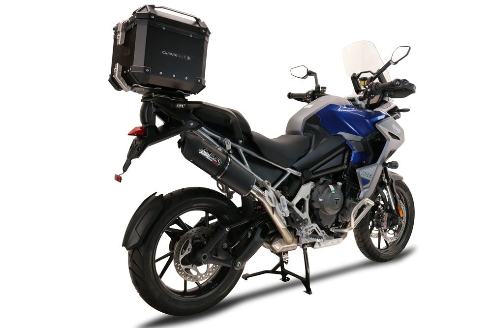 Topkoffer GPR TECH compatibel met  Triumph Tiger 850 Sport 2020/2024 e5 Alüminyum üst kasa, siyah renk ve özel plaka dahildir Kapasite Litre 45