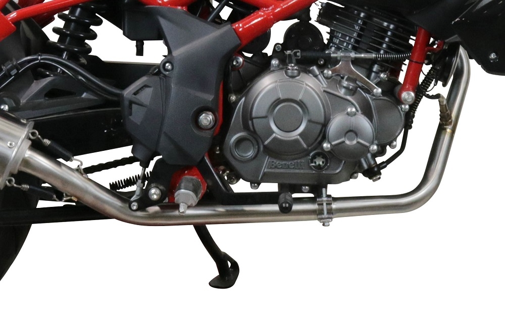 Egzoz ile uyumlu Benelli Bn 125 2021-2024, M3 Inox , Yalnızca gürültü için onaylanan sistem, AB dışındaki pazarlar için geçerlidir Tam hat, susturucu artı toplayıcı 