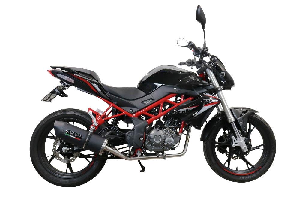 Egzoz ile uyumlu Benelli Bn 125 2018-2020, Furore Evo4 Nero, Yalnızca gürültü için onaylanan sistem, AB dışındaki pazarlar için geçerlidir Tam hat, susturucu artı toplayıcı 