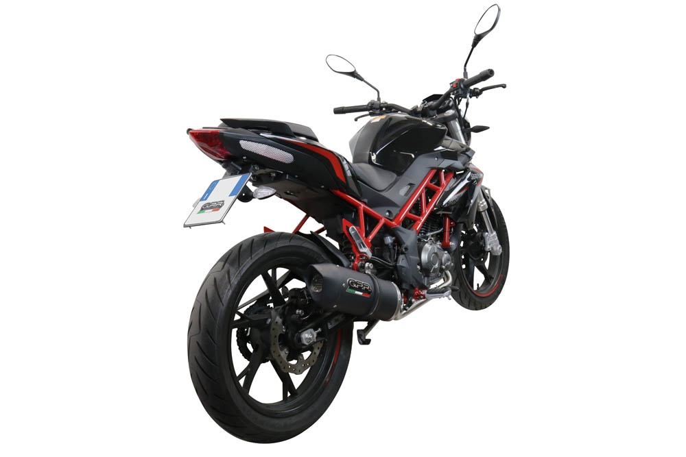 Egzoz ile uyumlu Benelli Bn 125 2018-2020, Furore Evo4 Nero, Yalnızca gürültü için onaylanan sistem, AB dışındaki pazarlar için geçerlidir Tam hat, susturucu artı toplayıcı 