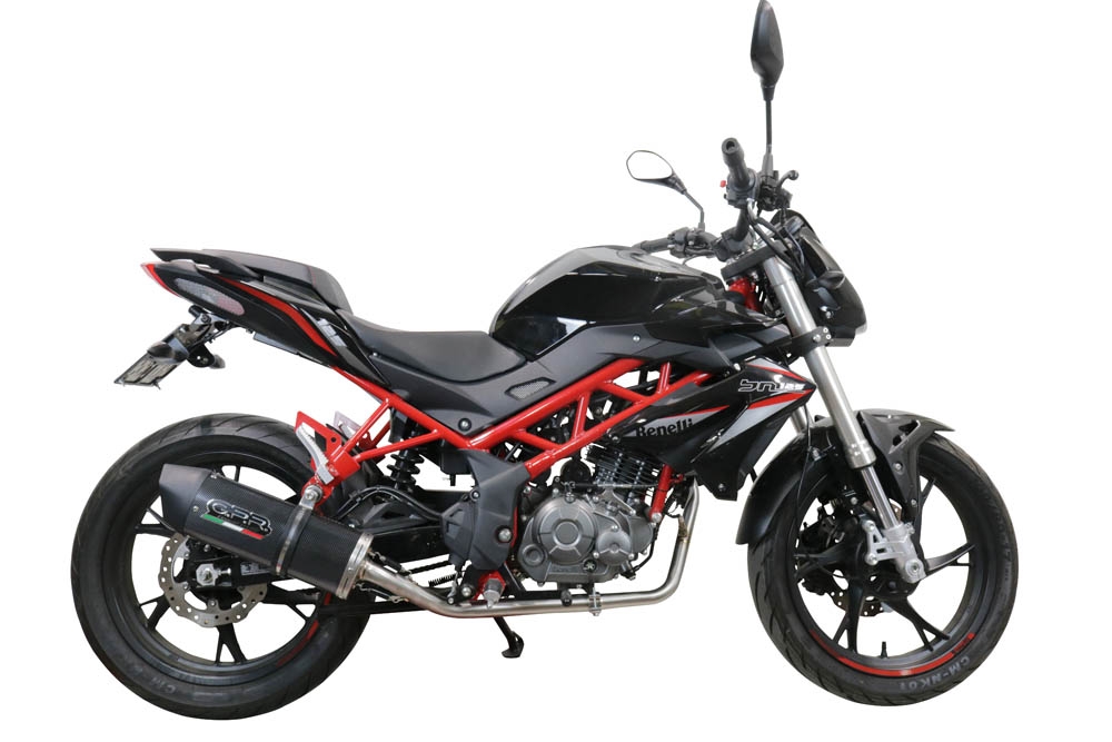 Egzoz ile uyumlu Benelli Bn 125 2021-2024, Furore Evo4 Poppy, Yalnızca gürültü için onaylanan sistem, AB dışındaki pazarlar için geçerlidir Tam hat, susturucu artı toplayıcı 