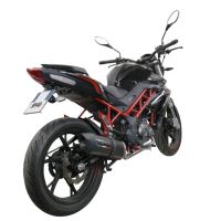 Egzoz ile uyumlu Benelli Bn 125 2021-2024, Furore Evo4 Poppy, Yalnızca gürültü için onaylanan sistem, AB dışındaki pazarlar için geçerlidir Tam hat, susturucu artı toplayıcı 
