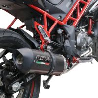 Egzoz ile uyumlu Benelli Bn 125 2021-2024, Furore Evo4 Poppy, Yalnızca gürültü için onaylanan sistem, AB dışındaki pazarlar için geçerlidir Tam hat, susturucu artı toplayıcı 