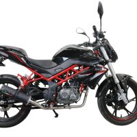 Egzoz ile uyumlu Benelli Bn 125 2021-2024, M3 Black Titanium, Yalnızca gürültü için onaylanan sistem, AB dışındaki pazarlar için geçerlidir Tam hat, susturucu artı toplayıcı 