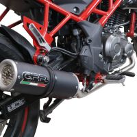 Egzoz ile uyumlu Benelli Bn 125 2021-2024, M3 Black Titanium, Yalnızca gürültü için onaylanan sistem, AB dışındaki pazarlar için geçerlidir Tam hat, susturucu artı toplayıcı 