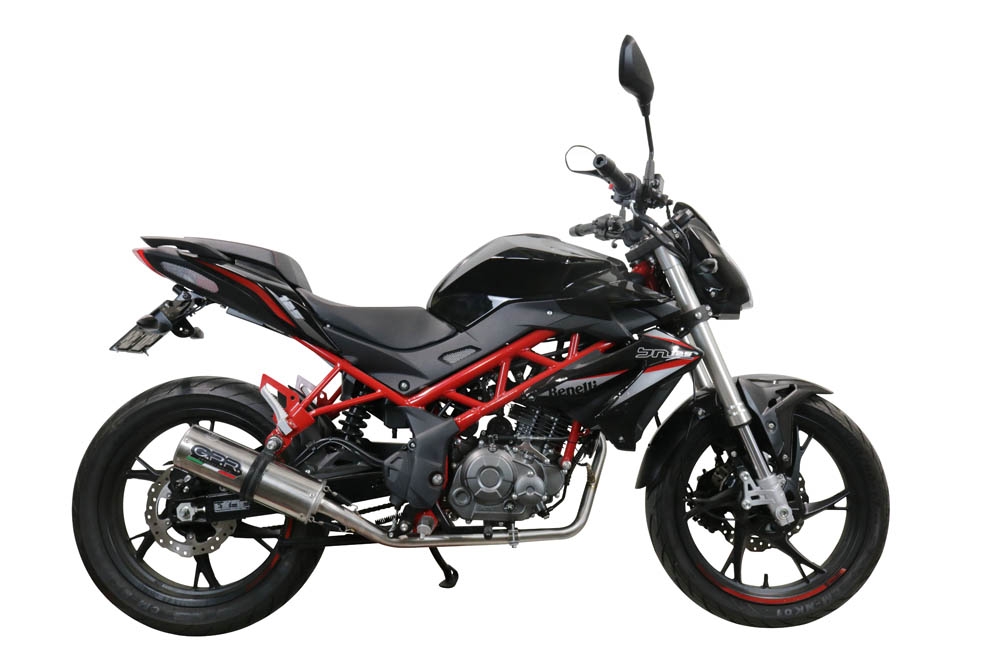 Egzoz ile uyumlu Benelli Bn 125 2021-2024, M3 Inox , Yalnızca gürültü için onaylanan sistem, AB dışındaki pazarlar için geçerlidir Tam hat, susturucu artı toplayıcı 
