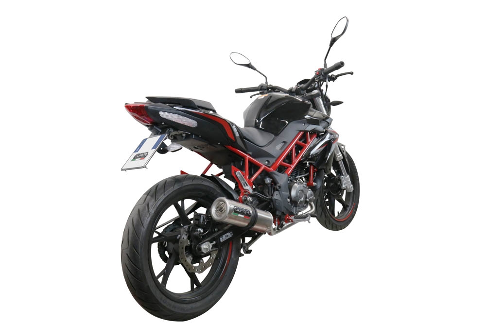 Egzoz ile uyumlu Benelli Bn 125 2021-2024, M3 Inox , Yalnızca gürültü için onaylanan sistem, AB dışındaki pazarlar için geçerlidir Tam hat, susturucu artı toplayıcı 