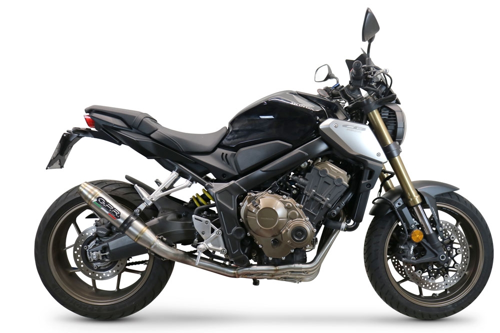 Exhaust compatible with Honda Cb 650 F 2019-2022, Deeptone Inox, full system exhaust legal for UK and non-EU countries including removable db killer 