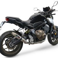 Exhaust compatible with Honda Cb 650 F 2019-2022, Deeptone Inox, full system exhaust legal for UK and non-EU countries including removable db killer 