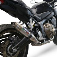 Exhaust compatible with Honda Cb 650 F 2019-2022, Deeptone Inox, full system exhaust legal for UK and non-EU countries including removable db killer 