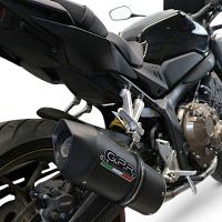 Exhaust compatible with Honda Cb 650 F 2019-2022, Furore Evo4 Nero, full system exhaust legal for UK and non-EU countries including removable db killer 