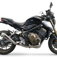 Egzoz ile uyumlu Honda Cb 650 F 2014-2016, Powercone Evo, Onaylanmış ve yasal, çıkarılabilir db öldürücü dahil tam sistem egzozu 