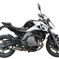 Exhaust compatible with Cf Moto 650 Mt 2019-2020, M3 Inox , Slip-on exhaust legal for UK and non-EU markets including link pipe and removable db killer 