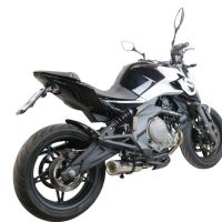 Exhaust compatible with Cf Moto 650 Mt 2019-2020, M3 Inox , Slip-on exhaust legal for UK and non-EU markets including link pipe and removable db killer 