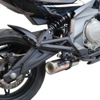 Exhaust compatible with Cf Moto 650 Mt 2019-2020, M3 Inox , Slip-on exhaust legal for UK and non-EU markets including link pipe and removable db killer 