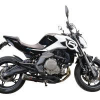 Exhaust compatible with Cf Moto 400 NK 2021-2023, M3 Poppy , Slip-on exhaust legal for UK and non-EU markets including link pipe and removable db killer 