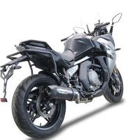 Exhaust compatible with Cf Moto 650 Gt 2022-2024, Furore Nero, Slip-on exhaust legal for UK and non-EU markets including link pipe and removable db killer 