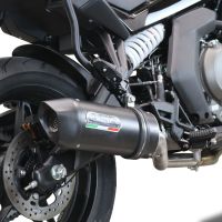Exhaust compatible with Cf Moto 650 Gt 2022-2024, Furore Nero, Slip-on exhaust legal for UK and non-EU markets including link pipe and removable db killer 