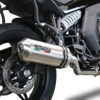 Egzoz ile uyumlu Cf Moto 650 Gt 2022-2024, Satinox , Yalnızca gürültü için onaylanan sistem, AB dışındaki pazarlar için geçerlidirSusturucu ve özel bağlantı borusu 