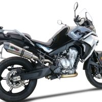 GPR exhaust compatible with  Cf Moto 800 Mt Touring 2022-2024, New Grand Prix Evo Titanium, Homologated legal slip-on exhaust including removable db killer and link pipe 