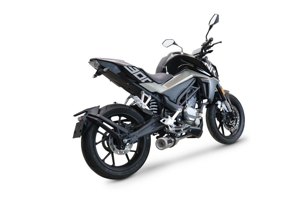 Egzoz ile uyumlu Cf Moto 300 NK 2022-2024, M3 Inox , Yalnızca gürültü için onaylanan sistem, AB dışındaki pazarlar için geçerlidir Tam hat, susturucu artı toplayıcı 