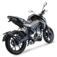 Egzoz ile uyumlu Cf Moto 300 NK 2022-2024, M3 Poppy , Yalnızca gürültü için onaylanan sistem, AB dışındaki pazarlar için geçerlidir Tam hat, susturucu artı toplayıcı 