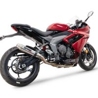Egzoz ile uyumlu Triumph Daytona 660 2023-2025, Deeptone Inox, Yalnızca gürültü için onaylanan sistem, AB dışındaki pazarlar için geçerlidir Tam hat, susturucu artı toplayıcı 