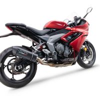 Egzoz ile uyumlu Triumph Daytona 660 2023-2025, Furore Nero, Onaylanmış ve yasal, çıkarılabilir db öldürücü dahil tam sistem egzozu 