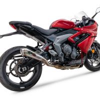 Exhaust compatible with Triumph Daytona 660 2023-2025, Powercone Evo, full system exhaust legal for UK and non-EU countries including removable db killer 