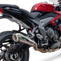 Exhaust compatible with Triumph Daytona 660 2023-2025, Powercone Evo, full system exhaust legal for UK and non-EU countries including removable db killer 