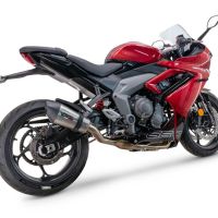 Egzoz GPR ile uyumlu  Triumph Daytona 660 2023-2025, New Grand Prix Evo Titanium, Yalnızca gürültü için onaylanan sistem, AB dışındaki pazarlar için geçerlidir Tam hat, susturucu artı toplayıcı 