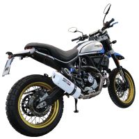 Egzoz ile uyumlu Ducati Scrambler 800 Urban Motard 2021-2023, Albus Ceramic, Onaylı egzoz, bağlantı borusu ve çıkarılabilir db öldürücü dahil Avrupa DIŞI pazarlar için yasal 