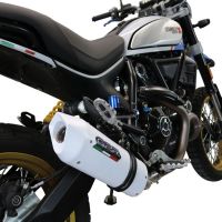 Egzoz ile uyumlu Ducati Scrambler 800 Urban Motard 2021-2023, Albus Ceramic, Onaylı egzoz, bağlantı borusu ve çıkarılabilir db öldürücü dahil Avrupa DIŞI pazarlar için yasal 