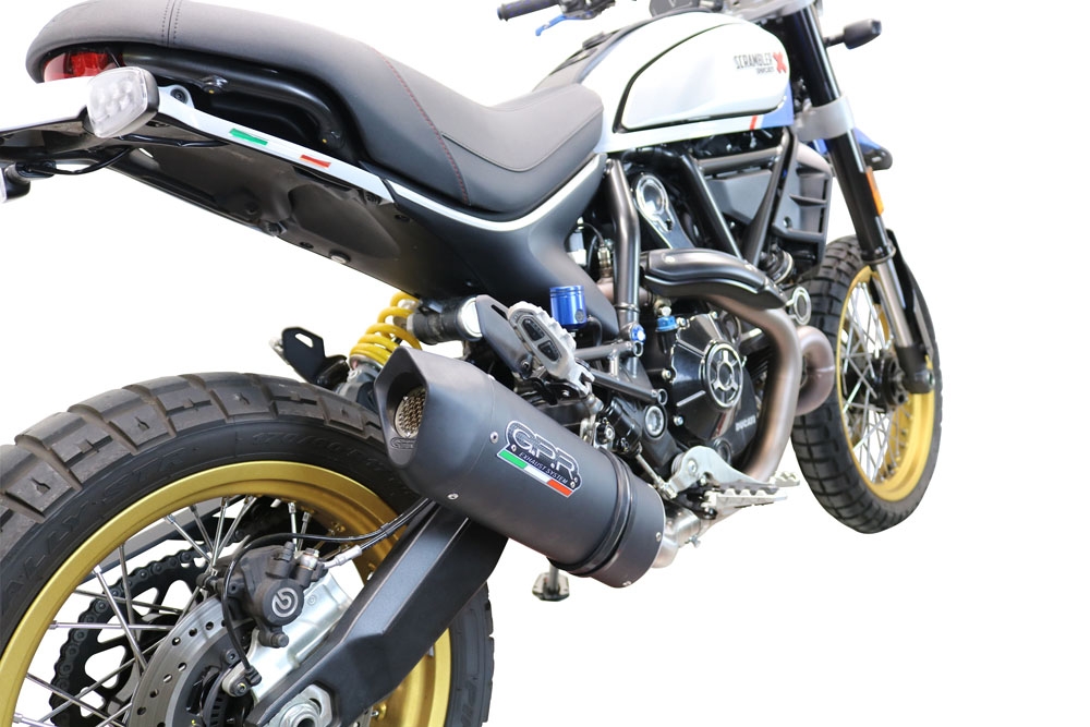 Egzoz ile uyumlu Ducati Scrambler 800 Desert Sled -DS Fasthouse 2021-2024, Furore Nero, Onaylı egzoz, bağlantı borusu ve çıkarılabilir db öldürücü dahil Avrupa DIŞI pazarlar için yasal 