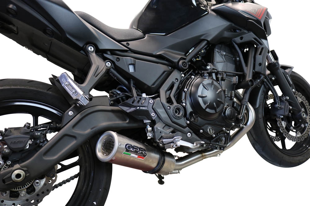 Exhaust compatible with Kawasaki Z 650 2017-2020, M3 Inox , full system exhaust legal for UK and non-EU countries including removable db killer 