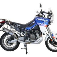 Egzoz ile uyumlu Aprilia Tuareg 660 2021-2024, Dual Poppy, Egzoz yasal, onaylı, çıkarılabilir db killer ve bağlantı borulu susturucu 