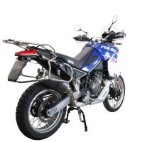 Egzoz ile uyumlu Aprilia Tuareg 660 2021-2024, Dual Poppy, Egzoz yasal, onaylı, çıkarılabilir db killer ve bağlantı borulu susturucu 