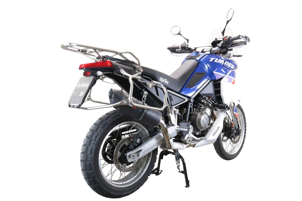 Egzoz ile uyumlu Aprilia Tuareg 660 2021-2024, Furore Evo4 Nero, Egzoz yasal, onaylı, çıkarılabilir db killer ve bağlantı borulu susturucu 