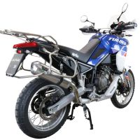 Egzoz ile uyumlu Aprilia Tuareg 660 2021-2024, Satinox , Egzoz yasal, onaylı, çıkarılabilir db killer ve bağlantı borulu susturucu 