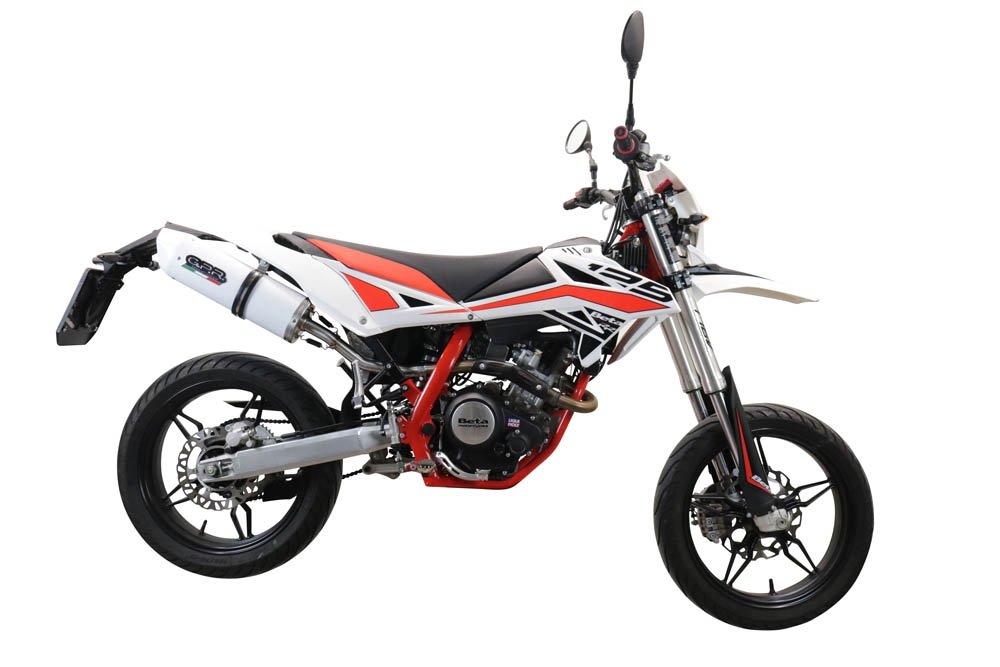 Egzoz ile uyumlu Beta RR 125 4T Enduro 2019-2020, Albus Evo4, Onaylı egzoz, bağlantı borusu ve çıkarılabilir db öldürücü dahil Avrupa DIŞI pazarlar için yasal 
