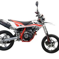 Egzoz ile uyumlu Beta RR 125 4T Enduro 2019-2020, Furore Evo4 Nero, Onaylı egzoz, bağlantı borusu ve çıkarılabilir db öldürücü dahil Avrupa DIŞI pazarlar için yasal 