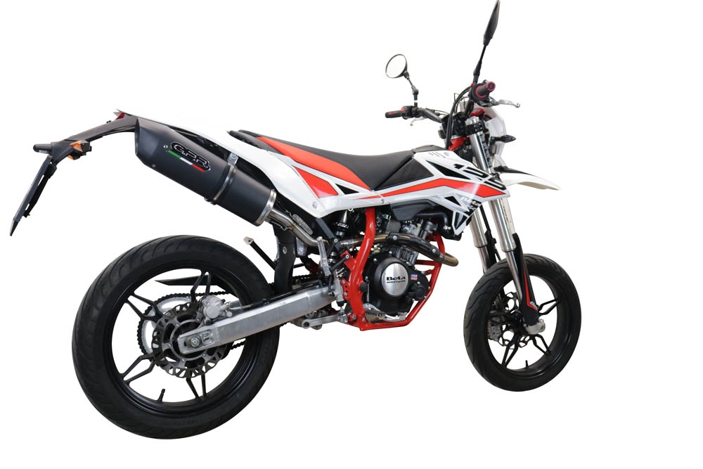 Egzoz ile uyumlu Beta RR 125 4T Enduro 2019-2020, Furore Evo4 Nero, Onaylı egzoz, bağlantı borusu ve çıkarılabilir db öldürücü dahil Avrupa DIŞI pazarlar için yasal 