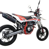 Egzoz ile uyumlu Beta RR 125 4T Enduro 2019-2020, Furore Evo4 Nero, Onaylı egzoz, bağlantı borusu ve çıkarılabilir db öldürücü dahil Avrupa DIŞI pazarlar için yasal 