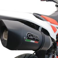 Egzoz ile uyumlu Beta RR 125 4T Enduro 2019-2020, Furore Evo4 Nero, Onaylı egzoz, bağlantı borusu ve çıkarılabilir db öldürücü dahil Avrupa DIŞI pazarlar için yasal 