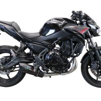 Exhaust compatible with Kawasaki Z 650 2017-2020, Furore Evo4 Nero, full system exhaust legal for UK and non-EU countries including removable db killer 