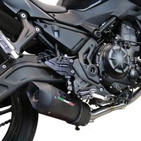 Exhaust compatible with Kawasaki Z 650 2017-2020, Furore Evo4 Nero, full system exhaust legal for UK and non-EU countries including removable db killer 